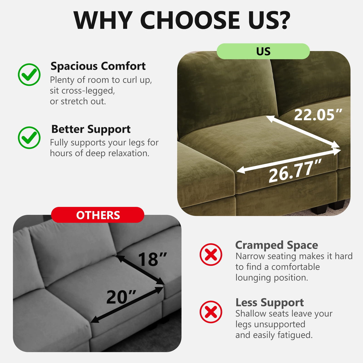 ZX Design 147.2" Sectional Cloud Couch L-Shaped Modular Chenille Sofa, 7-Seater Deep Seat Chaise with Storage Ottoman & USB Ports for Living Room