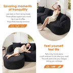 Timbernest 99" Cloud Sectional Couch, L-Shape Modular Chenille Sofa for Living Room, No Assembly Required, Black