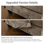  120" W Sectional Sofa U Shaped Couch with Double Chaise Chenille Sleeper Set with 3 Oversized Seats Light Gray