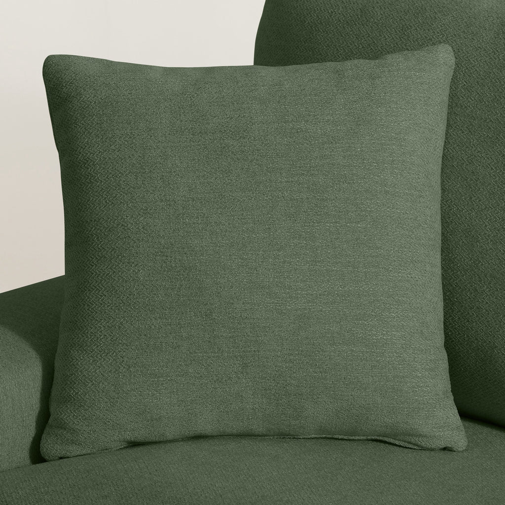 Poshby 88.58''W Sectional Sofa 3 Seater Couch with Chenille, Modern Square Arm for Living Room, Light Green