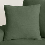 Poshby 88.58''W Sectional Sofa 3 Seater Couch with Chenille, Modern Square Arm for Living Room, Light Green