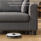 Hvoonc 115" Modular Sectional Sofa for Living Room, Chenille L Shaped Couch with Storage Ottoman, 21.3" Deep Seat, Washable Covers, Dark Gray