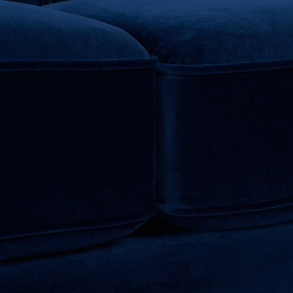Jack 84" Tufted Tuxedo Sofa Double Cushion Navy Blue