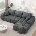  Sectional Sofa, 101" L-Shaped Modular Cloud Couch,Unique Chenille Fabric Couches and Sofas,Compression Sofa No Assembly Required(Deep Gray)