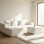 SOLIA 108" Cloud Modular Sectional Couch Corduroy with Chaise Lounge