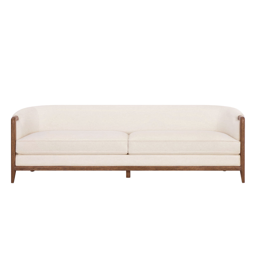 My Texas House Campbell 92 in Sofa, Cream Polyester Upholstery