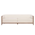 My Texas House Campbell 92 in Sofa, Cream Polyester Upholstery