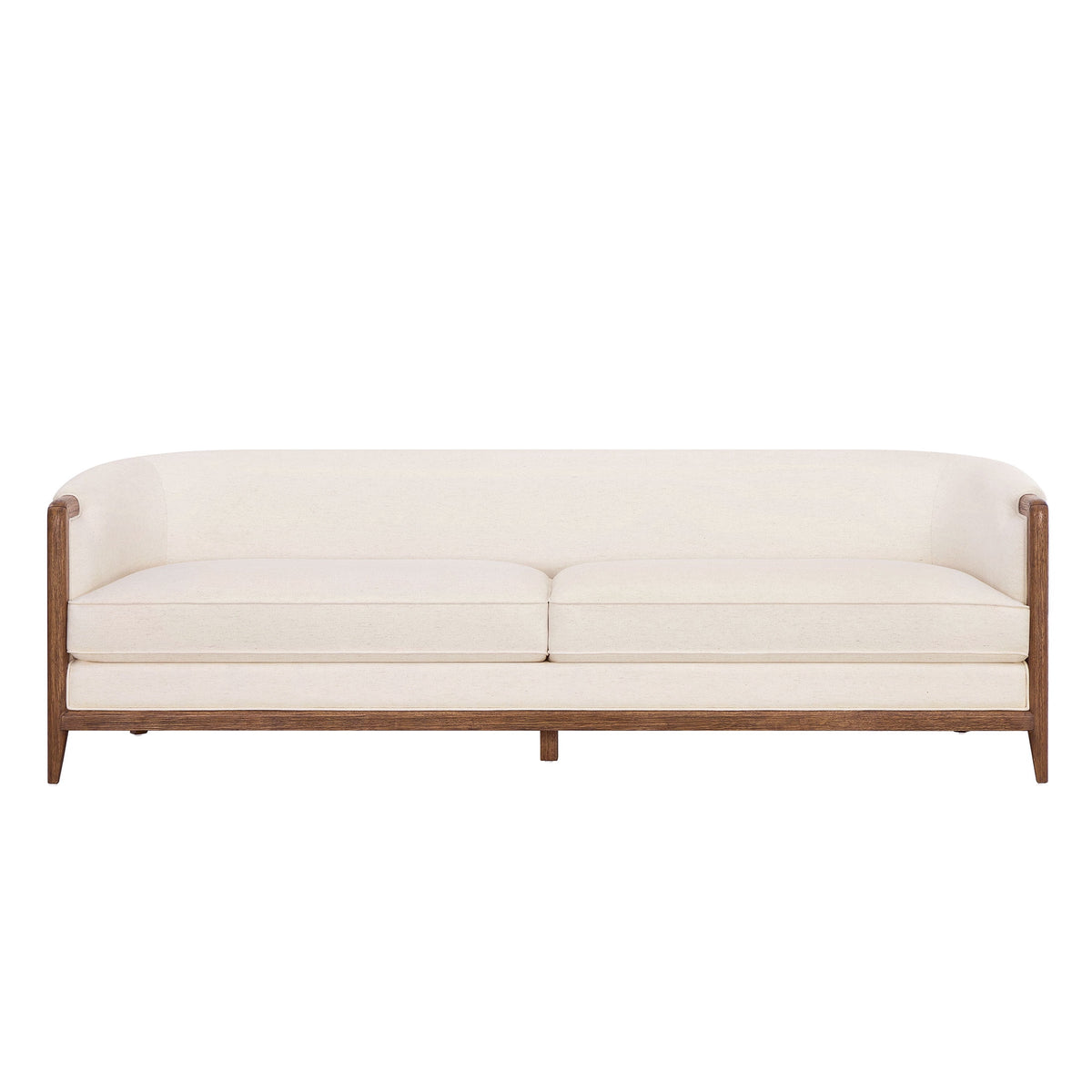 My Texas House Campbell 92 in Sofa, Cream Polyester Upholstery