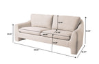  Emerson 83.86" Wide Sofa, Cream