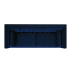 Jack 84" Tufted Tuxedo Sofa Double Cushion Navy Blue