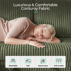  6 Seaterss Sectional Couches for Living Room, Sleeper Sofa Bed with Storage Seat, Pull Out Couch Bed with Ottoman, Dark Green