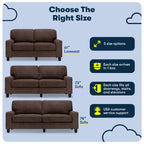 Serta Palisades 78" Track Arm Sofa with Removable Covers Dark Brown
