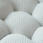 Sdorens 98.43" Bubble Couch,Modern Upholstered Mesh Fabric Lazy Floor Sofa,3D Honeycomb Shape Bubble Sofa Curved Couch for Living Room,Office,Apartment,No-Assembly(Light Gray,3-Seater)