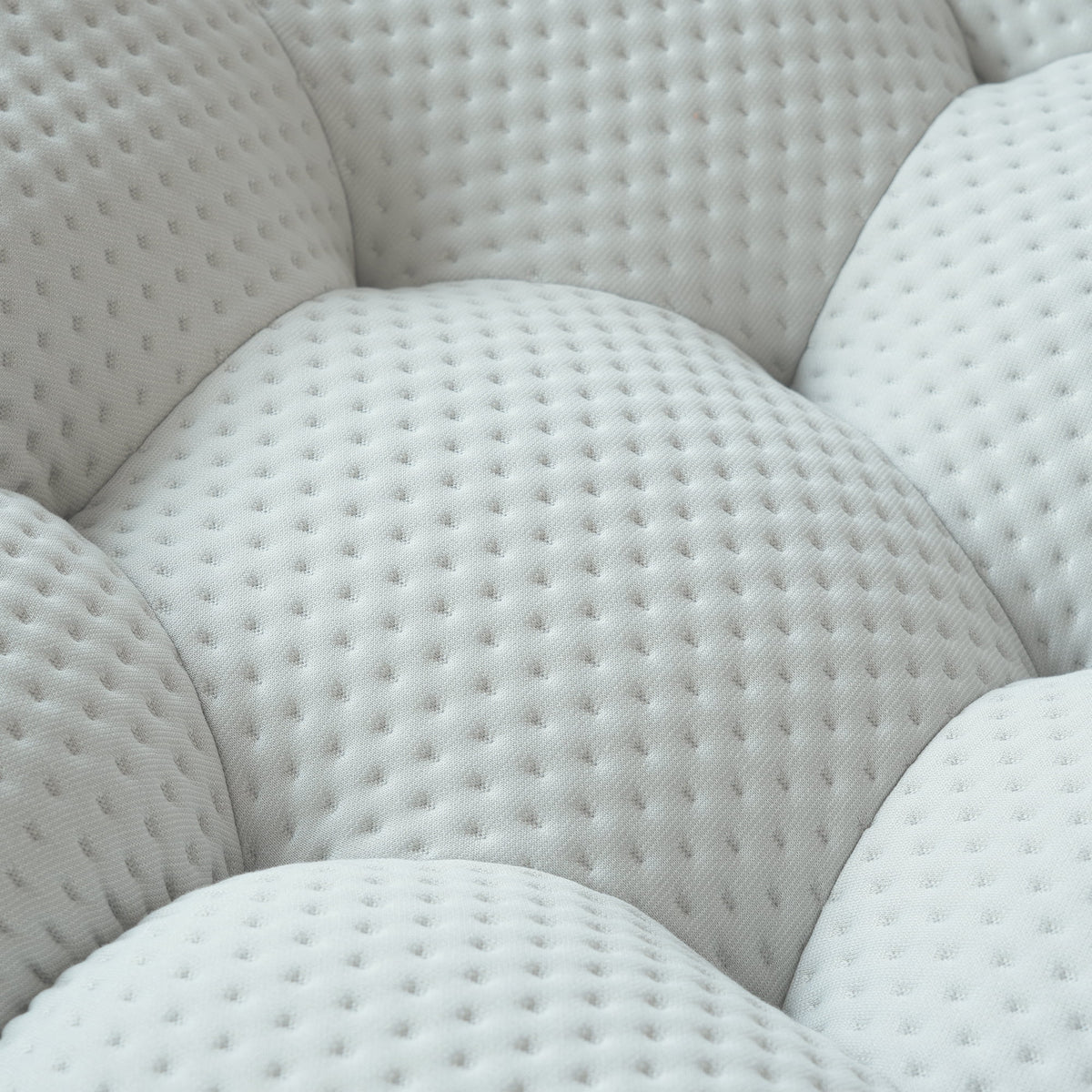 Sdorens 98.43" Bubble Couch,Modern Upholstered Mesh Fabric Lazy Floor Sofa,3D Honeycomb Shape Bubble Sofa Curved Couch for Living Room,Office,Apartment,No-Assembly(Light Gray,3-Seater)