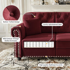  Modular Sectional Sofa, 4 Seat Velvet Sofa Couch Convertible Sofa Bed for Living Room Red
