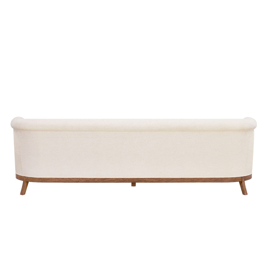 My Texas House Campbell 92 in Sofa, Cream Polyester Upholstery