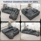  Sectional Sofa, 101" L-Shaped Modular Cloud Couch,Unique Chenille Fabric Couches and Sofas,Compression Sofa No Assembly Required(Deep Gray)