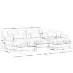 Villeston 133.8" 3-Seater Comfy Modular Sectional Sofa, U Shaped Couch with Deep Seat for Living Room(Chenille Pink)