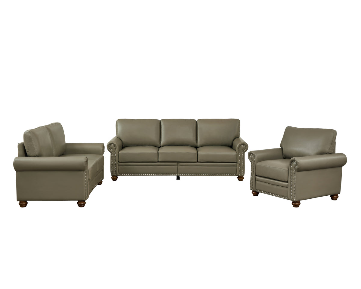 SOLIA 3-Seat Modular Sectional Sofa Couch Faux Leather