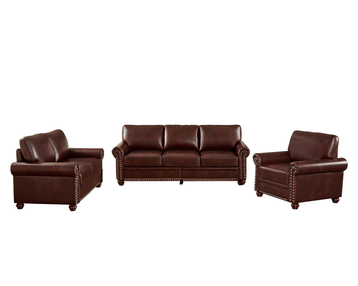 SOLIA 3-Seat Modular Sectional Sofa Couch Faux Leather