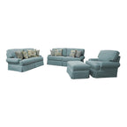 American Furniture Classics Model 8-040M-S275A Coastal Aqua Series Sleeper Sofa with Four Accent Pillows