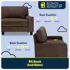 Serta Palisades 78" Track Arm Sofa with Removable Covers Dark Brown
