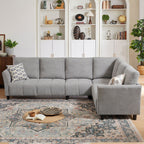  102" Convertible Sectional Sofa Couch,Upholstered Oversized Modern 6 Seat L Shaped Couch Corner Sofa Reversible Sofa Set for Living Room Apartment Office Studio