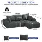 101? Modular Sectional Sofa, Cloud Sectional Couch with Deep Seat, Modern Modular L-Shape Sofa Couch with Chaise,Upholstered Boneless Couches for Living Room Bedroom(Deep Gray)
