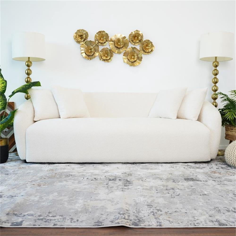 Ashcroft Modern Boucle Fabric Couch with Ideal Comfort and Durable Material, Cream