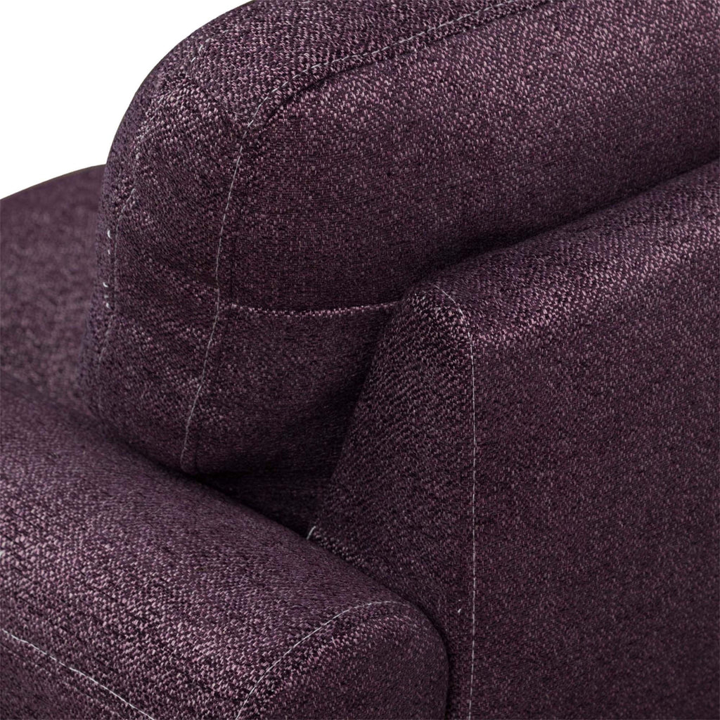  3 Piece Sectional Sofa, Living Room Couch with Storage Ottoman&Cup Holder, Linen, Left Hand, Purple