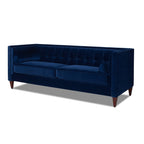 Jack 84" Tufted Tuxedo Sofa Double Cushion Navy Blue