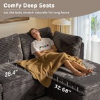 XIZZI 127.5" Modular Sectional Sofa,9-piece Oversized Cloud Couch with Deep Seat,U-Shaped Modern Sectional Couches with Removable Ottoman for Living Room,Gray