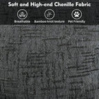  Sectional Sofa, 101" L-Shaped Modular Cloud Couch,Unique Chenille Fabric Couches and Sofas,Compression Sofa No Assembly Required(Deep Gray)