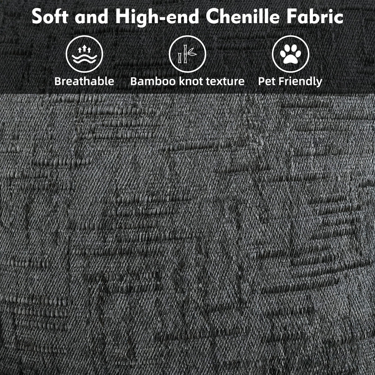  Sectional Sofa, 101" L-Shaped Modular Cloud Couch,Unique Chenille Fabric Couches and Sofas,Compression Sofa No Assembly Required(Deep Gray)