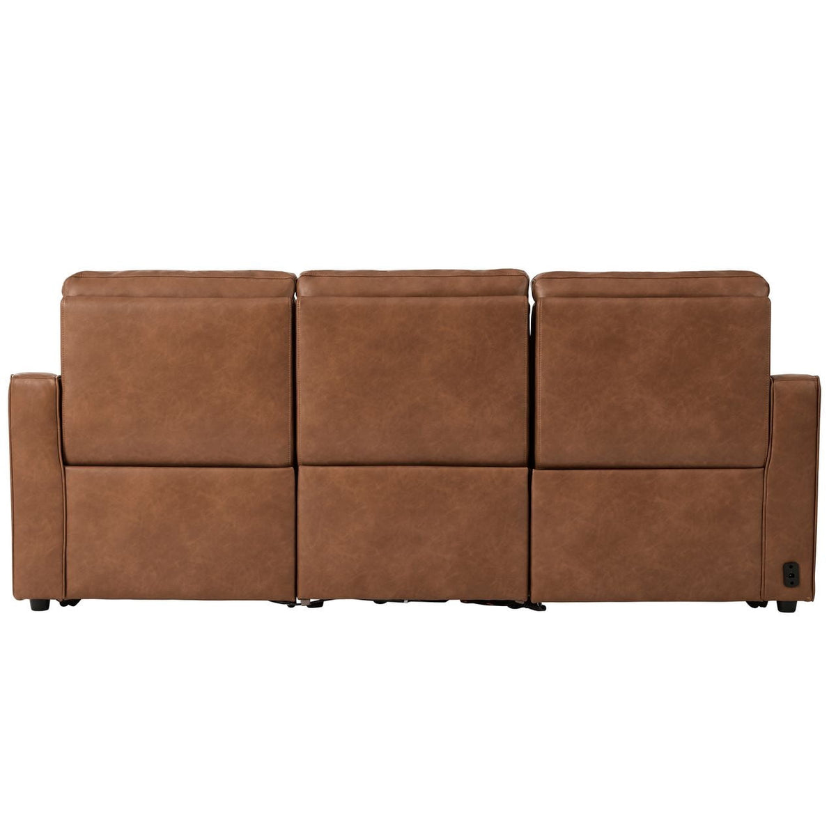  Allen 77" Powered Reclining Sofa, Cocoa Faux Leather