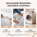 Boneless Modular Sectional Cloud Couch, Compressed Sofa in a Box with Deep Seat & Oversized Chaise, L-Shaped Chenille Sofa for Living Room(White)