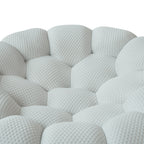 Sdorens 98.43" Bubble Couch,Modern Upholstered Mesh Fabric Lazy Floor Sofa,3D Honeycomb Shape Bubble Sofa Curved Couch for Living Room,Office,Apartment,No-Assembly(Light Gray,3-Seater)