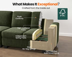 CHIC HOUSE Pull Out Sofa Bed Couch Queen Size with Mattress USB, Convertible Sleeper Sofa Loveseat for Small Spaces RV, Corduroy Pull Out Couch Bed for Living Room with Cup Holders LED Lights, Green