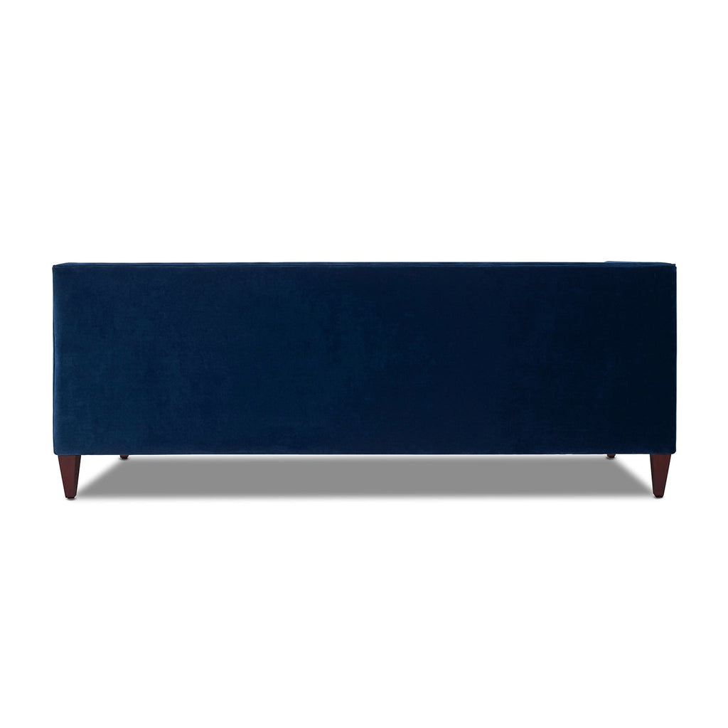 Jack 84" Tufted Tuxedo Sofa Double Cushion Navy Blue