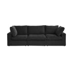 Sdorens Free Convertible Sectional Sofa Modular Couch,Modern Linen Fabric Sofa for Living Room,Apartment and Small Space,3-Seat Sofa,Black
