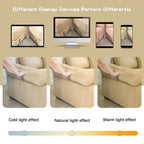 FFH 130" Oversized Modular Cloud Sofa, Cloud Sectional Couch for Living Room, 3 Seater Corduroy Sofa with Deep Seat, Easy Assembly, Camel