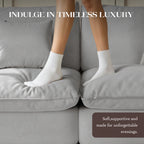 Goosea 106'' Oversized Down Blend Sofa, Cushions Filled with a Feather Blend , Modern Comfort Sofa for Living Room, Grey