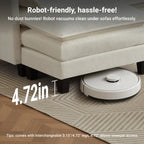 Amsleekey 111.5" U-Shaped Modular Sectional Sofa, Modern Chenille Cloud Couch with 2 Ottomans, Comfy Deep Seat Living Room Furniture, Beige