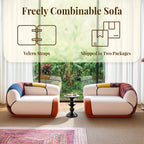 YINIX 102" Modern Sofa with Extra Deep Seat, Comfy Upholstered Couch for Living Room,Beige