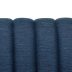 Noble House Currie Fabric Channel Stitch 3 Seater Sofa, Navy Blue
