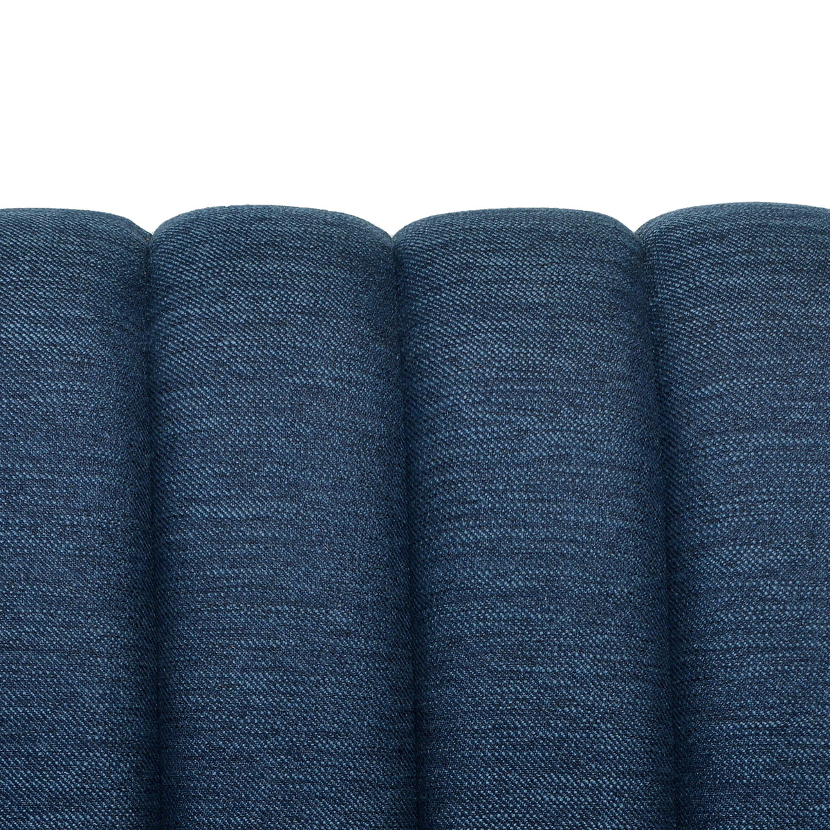 Noble House Currie Fabric Channel Stitch 3 Seater Sofa, Navy Blue