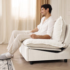 Sdorens Oversized Modular Sectional Sofa with Power Recliner,Cloud Heated Seat Reclining Couch,Charging Cup Holders,Deep L-Shaped 3 Seater with Ottoman,Beige