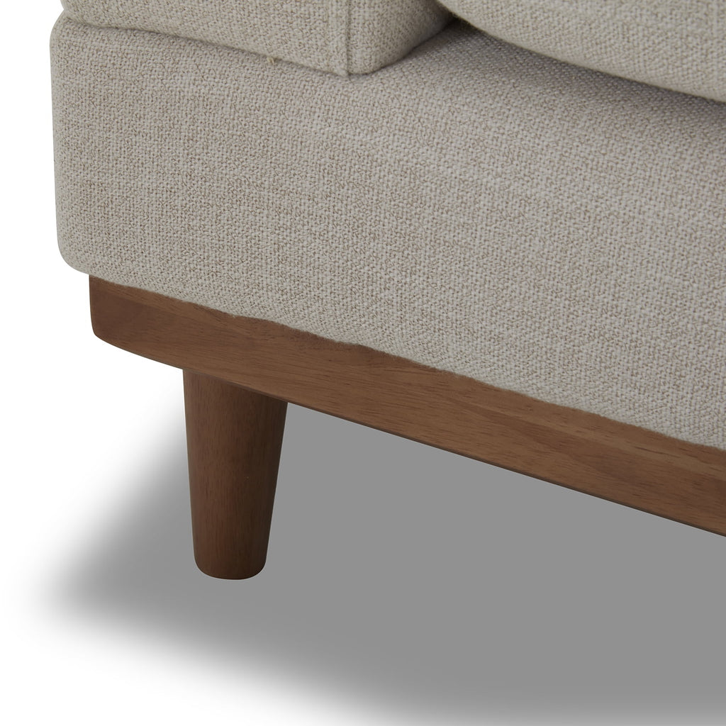  Springwood Wood Frame 83.46" Couch, Cream Linen, Light Honey Woodbase Finish