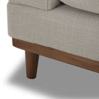  Springwood Wood Frame 83.46" Couch, Cream Linen, Light Honey Woodbase Finish