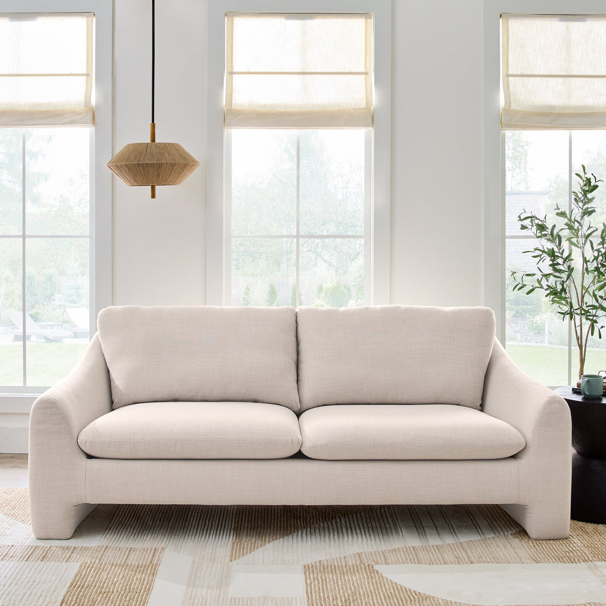  Emerson 83.86" Wide Sofa, Cream